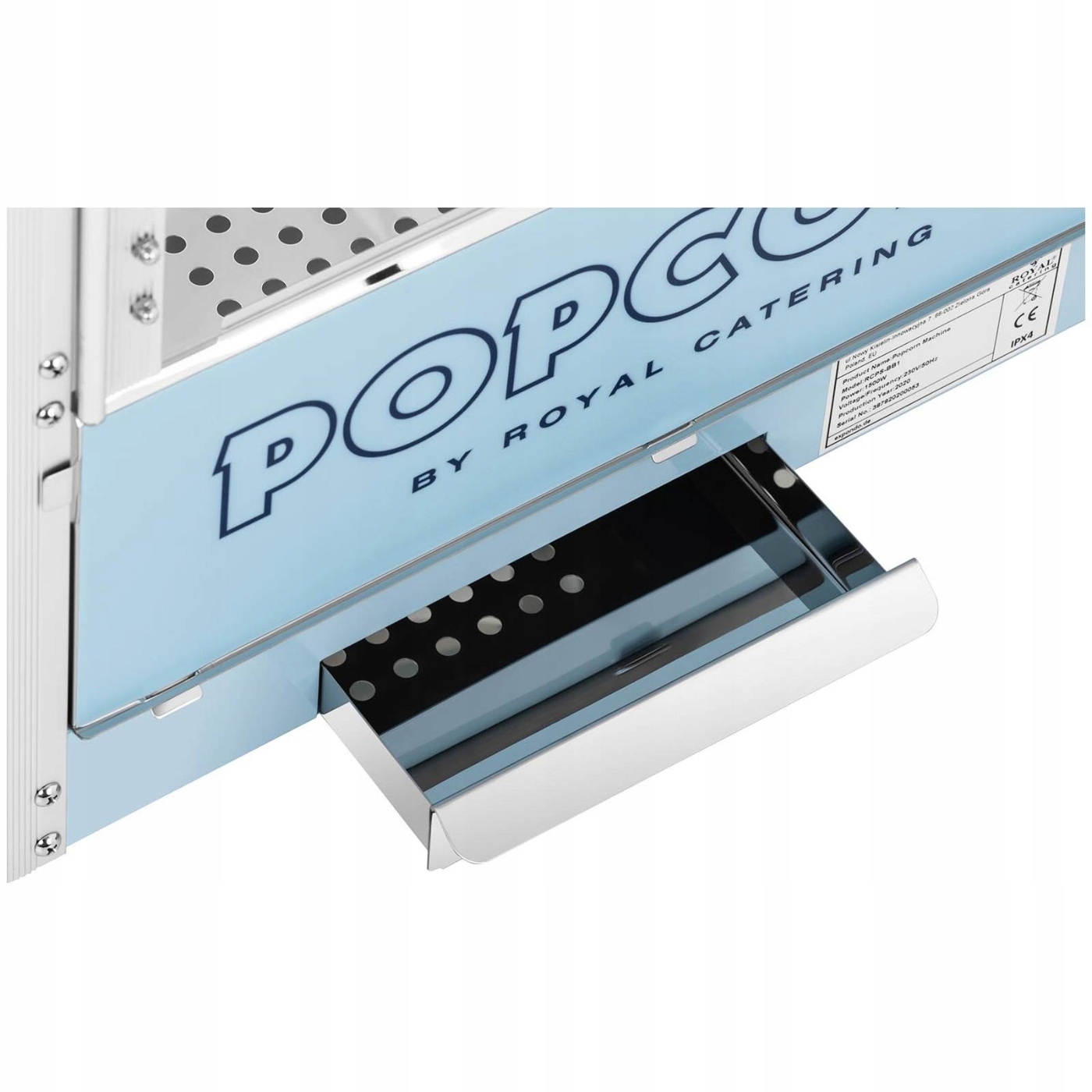 AUTOMAT MASZYNA DO POPCORNU 1600W TEFLONOWY GARNEK Moc 1600 W