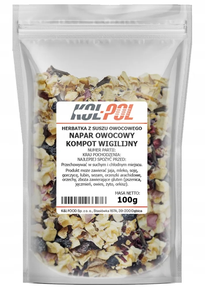 Čaj Ovocný Nálev Vánoční kompot 200 g Přírodní sušený Kol-Pol