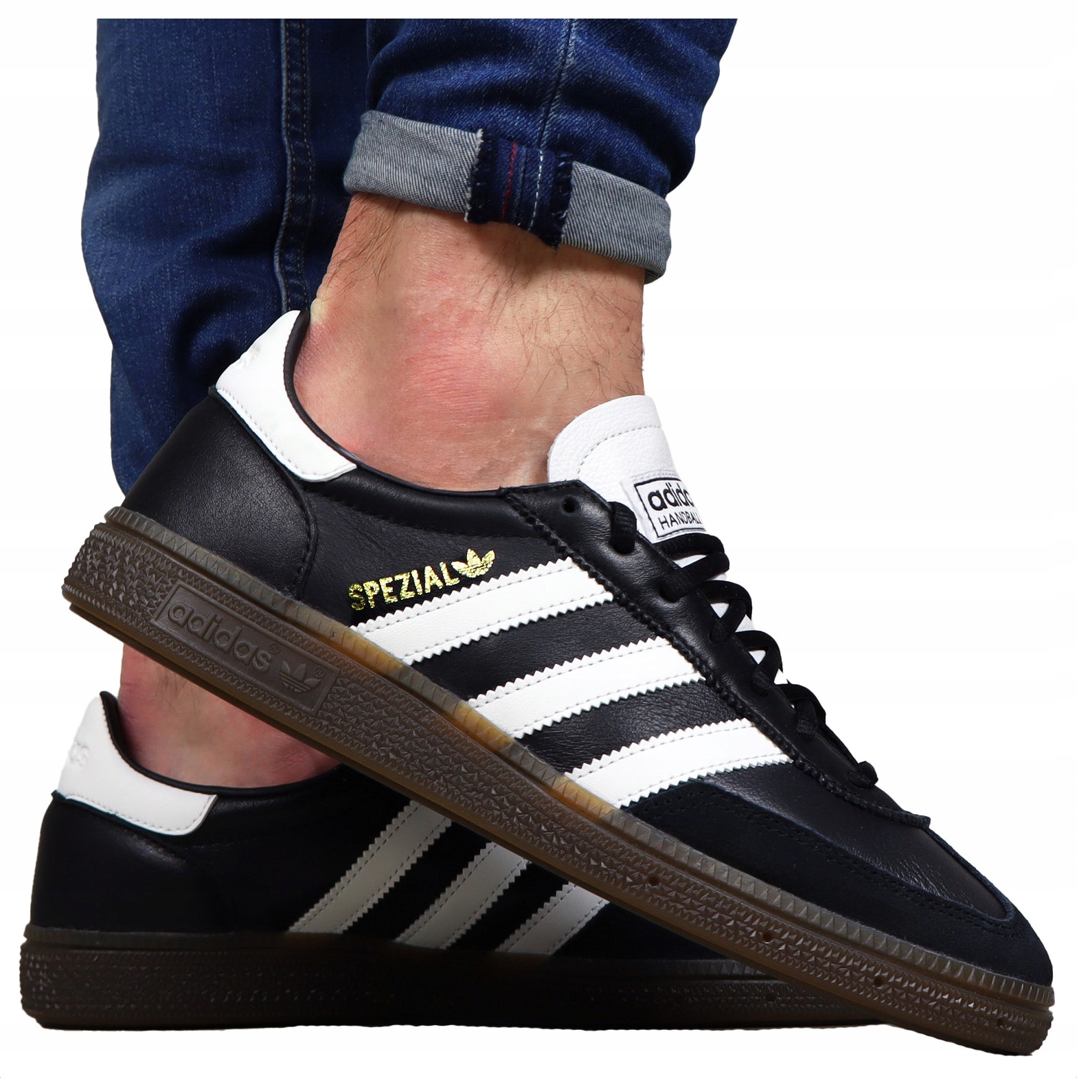 pánské boty Adidas Spezial Kožené Černé kožené sportovní tenisky