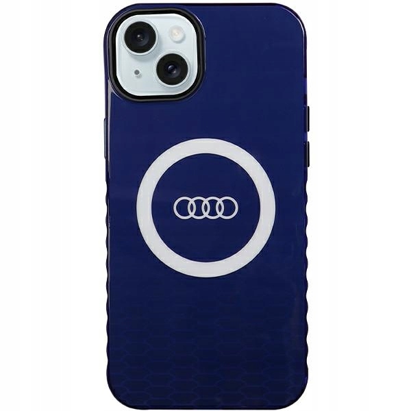 Etui Audi IML Big Logo MagSafe na iPhone 15 Plus 14 Plus niebieskie Audi