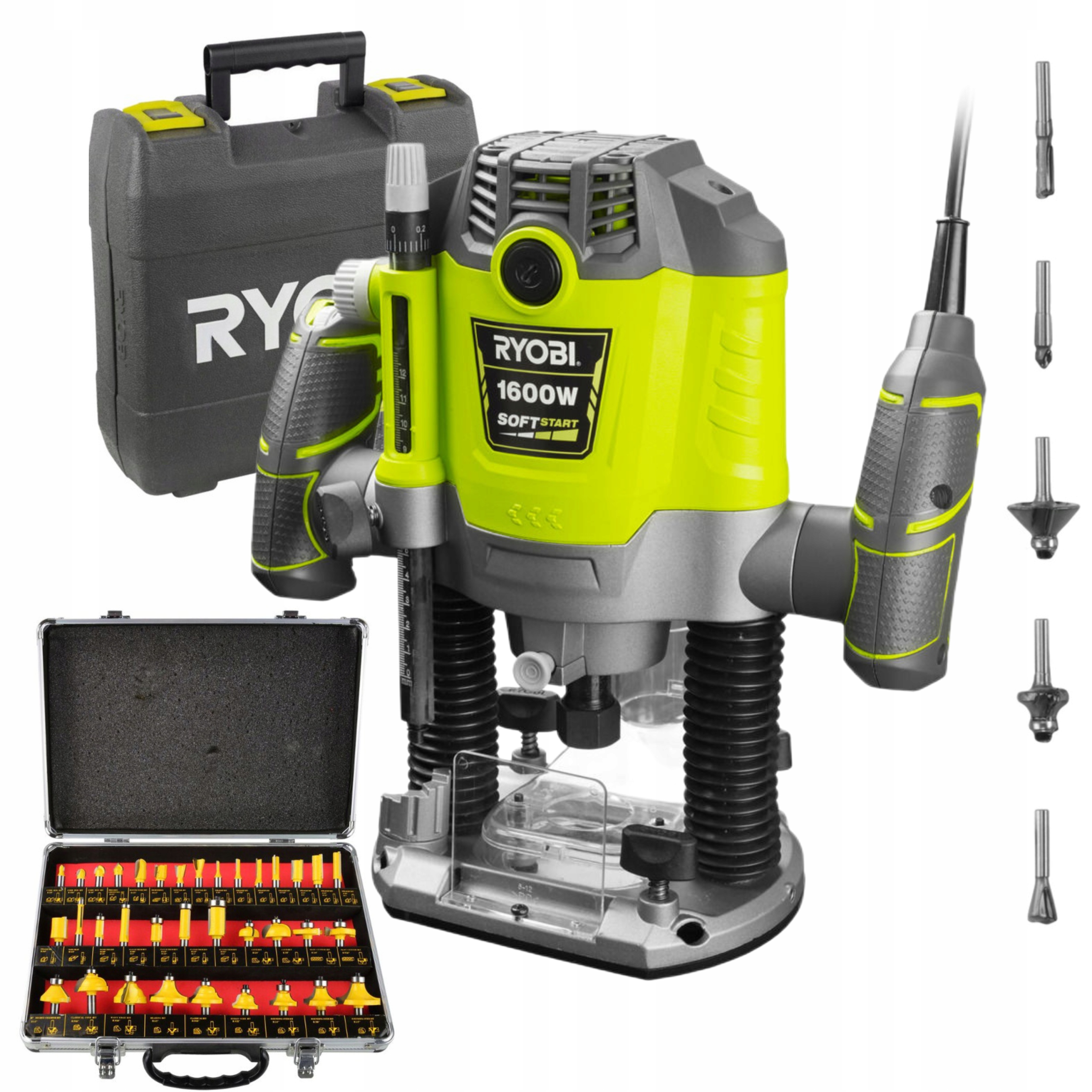

Ryobi RRT1600-K Frezarka Górnowrzecionowa +35 Frez