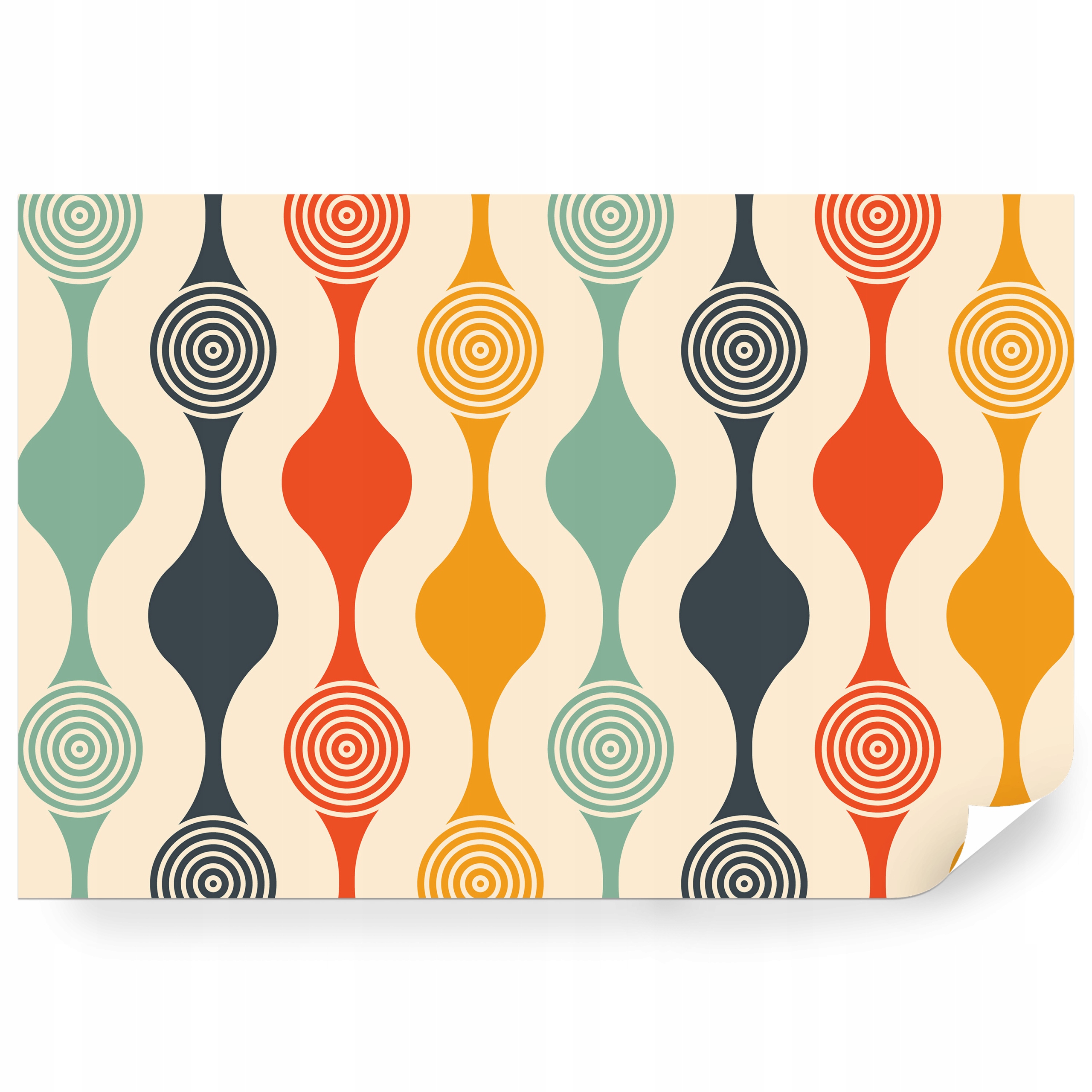 Fototapeta samolepicí Ilustrace Retro Geometrie Kruhy 152,5 x 104 cm