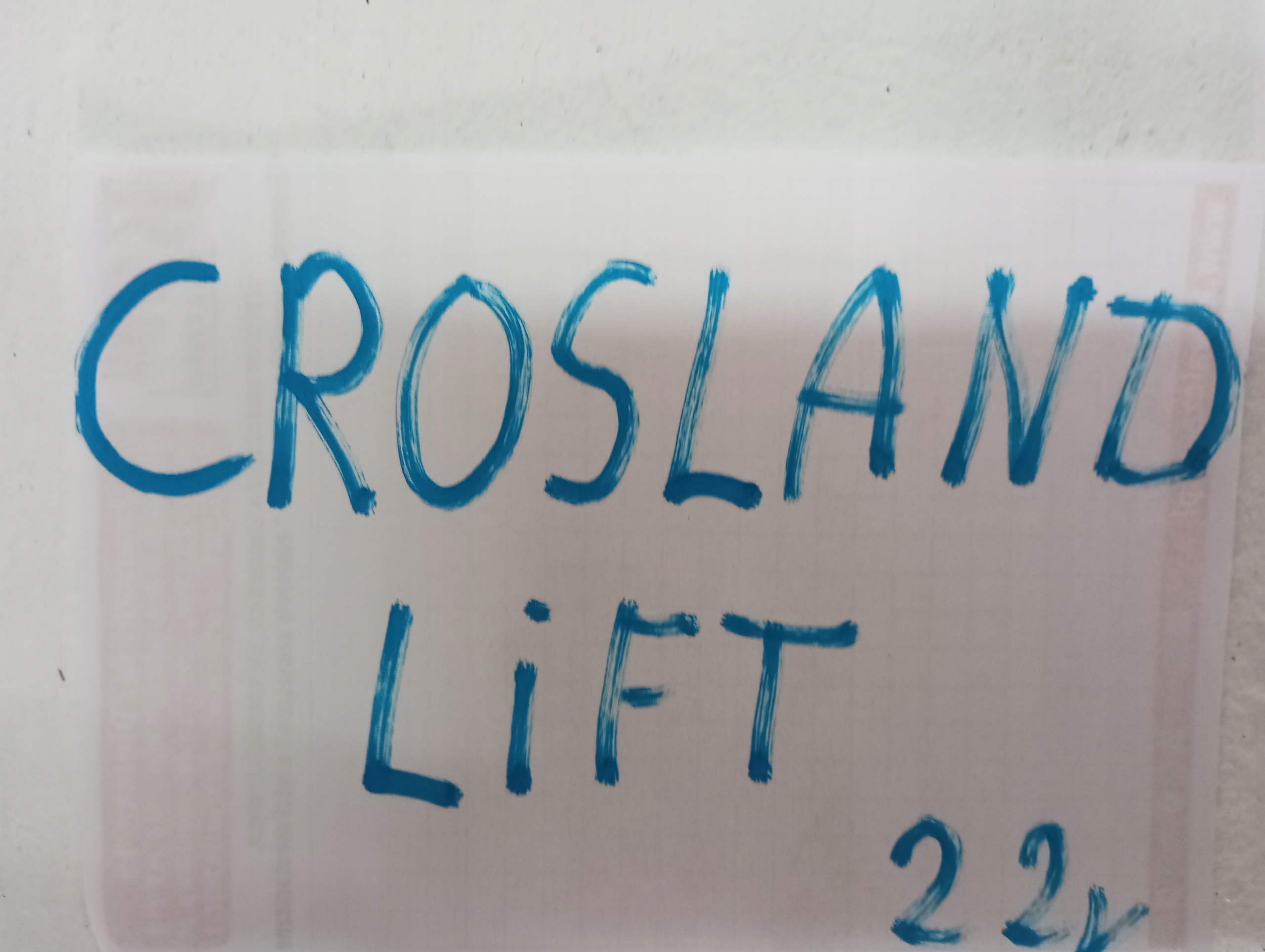 dashboard OPEL CROSSLAND LIFT 22R