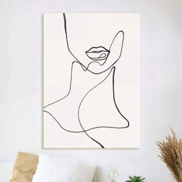 Obraz na płótnie canvas line art LINE KISS 100x150 Marka inna