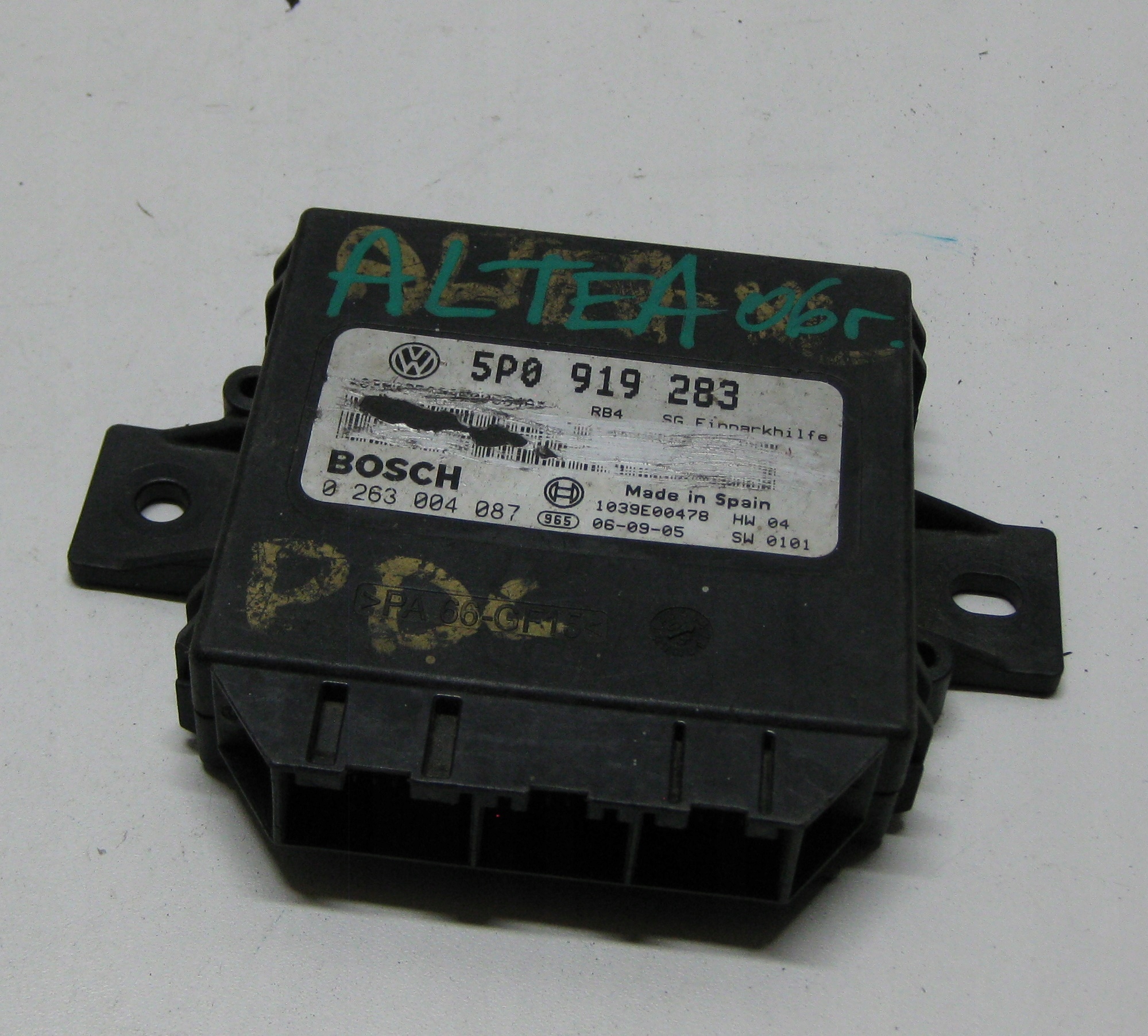 SEAT ALTEA 06R. unité de commande électronique uce module stationnement PDC 5P0919283