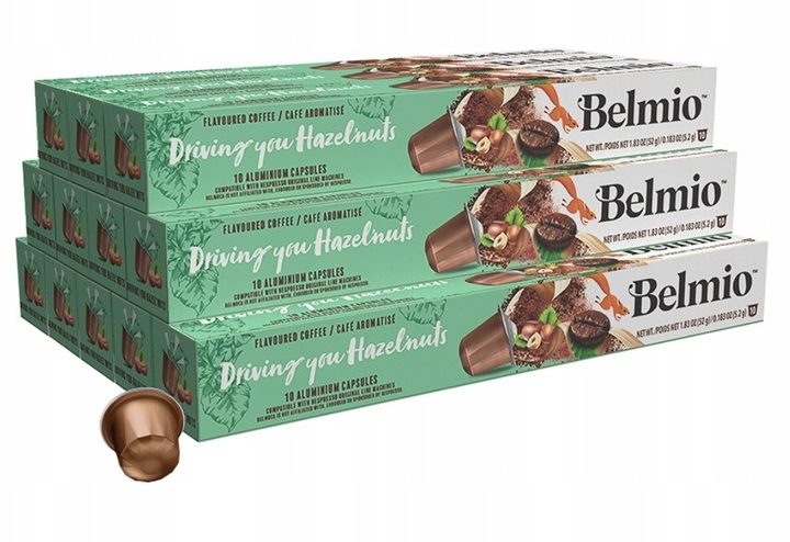 Levně Kapsle pro Nespresso Belmio Káva Ořechová/Hazelnut 120 ks