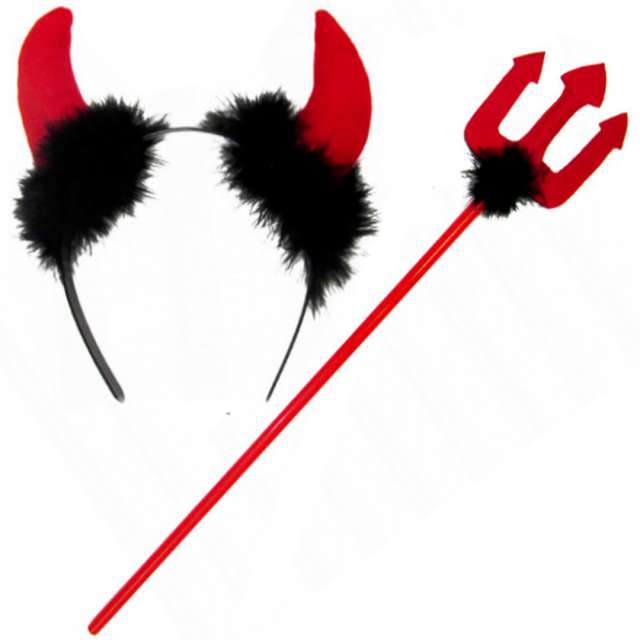 

Zestaw diablica Rogi trójząb Strój przebranie