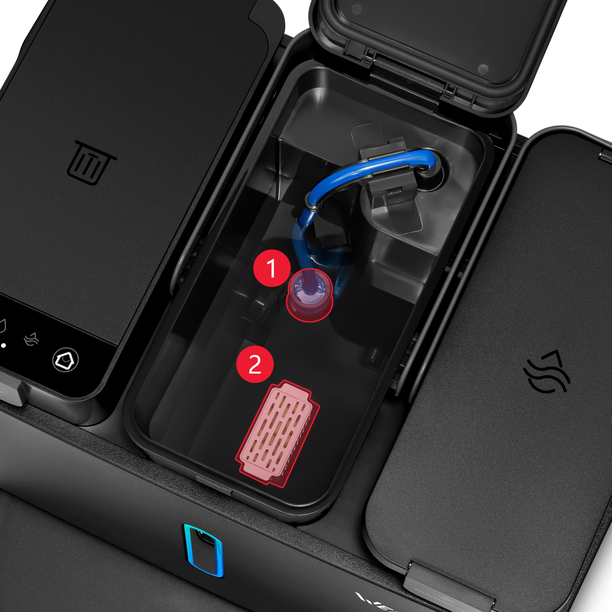 ROBOT SPRZĄTAJĄCY MOPUJĄCY WELLTEC R10 ULTRA + STACJA 8W1 + AKCESORIA Filtr HEPA gąbkowy wstępny wodny nanomolekularny