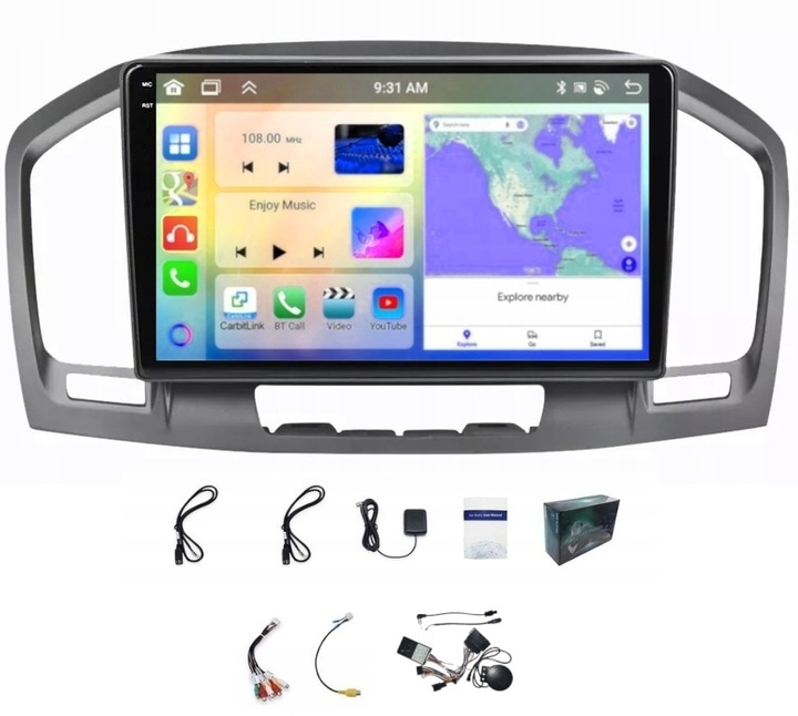 Navigační Rádio Carplay Opel Insignia 2008-2013 Bt Wifi Bt Android 4GB 64GB