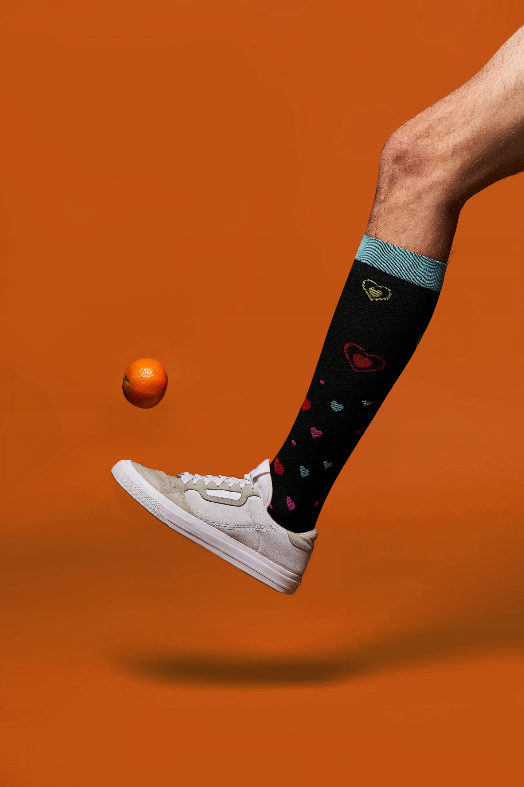 Podkolanówki kompresyjne z nadrukiem męskie sportowe L/XL
