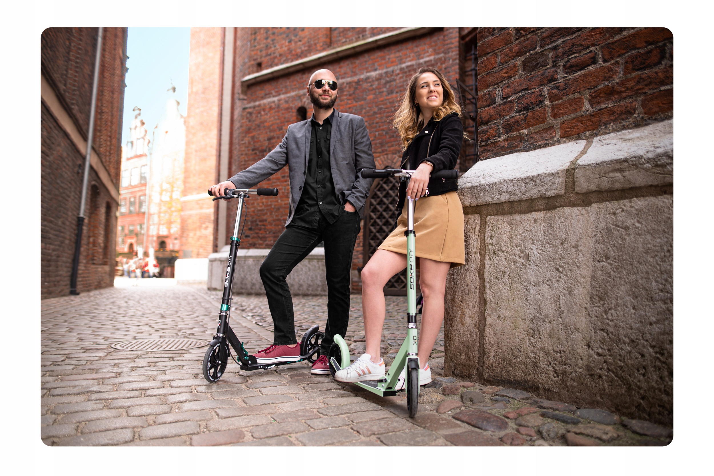 SOKE CITY Hulajnoga DUŻA SKŁADANA PASEK KOŁA 20cm Hamulec tak