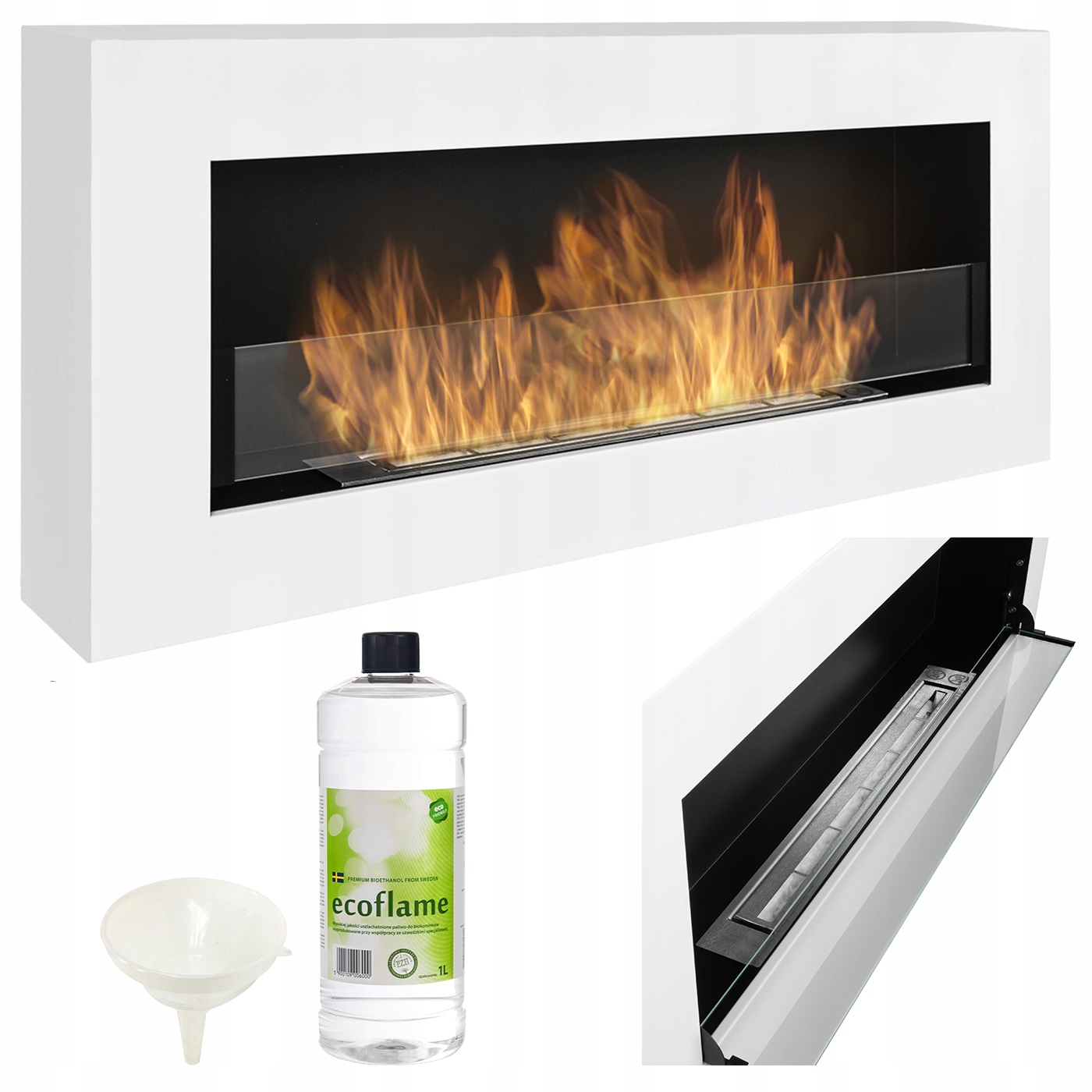 Biokrb bílý Box 90x40 cm Nástěnný s Otevíracím Sklem závěsný Regulátor