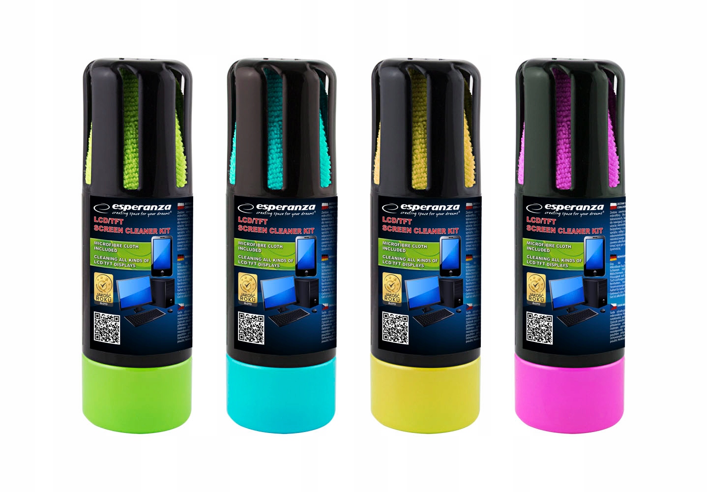 ZESTAW DO CZYSZCZENIA MONITORÓW I TELEWIZORÓW LCD / TFT ES122M RÓŻOWY Stan opakowania oryginalne