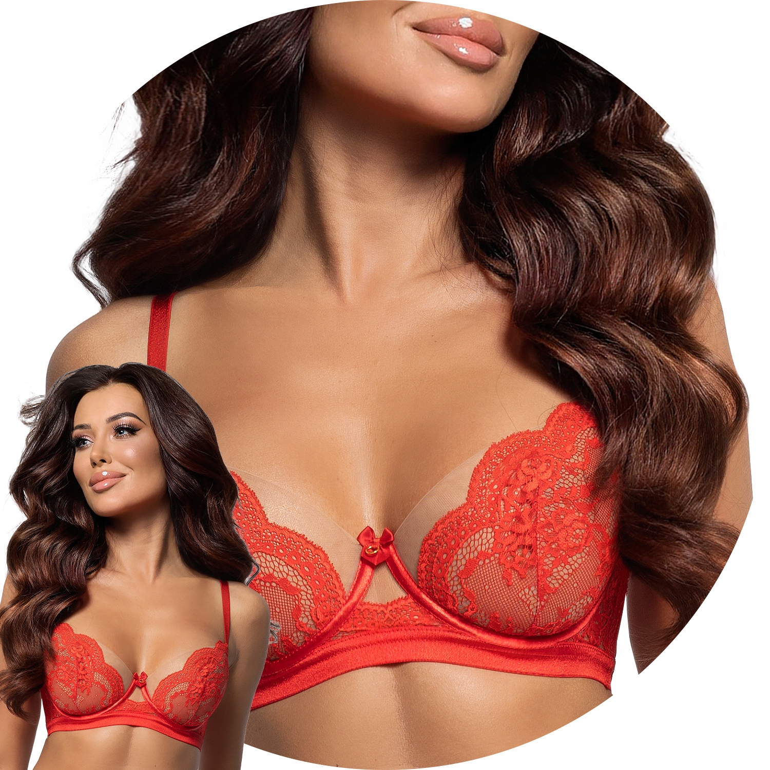 Axami V-10721 červená 80B Měkká podprsenka