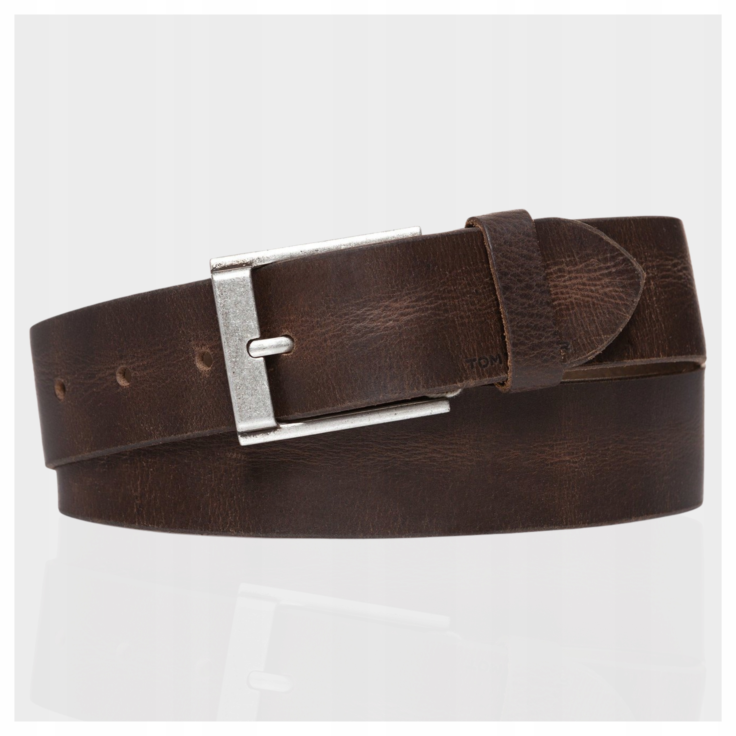 Pásek Pánský Tom Tailor Kožený Hnědý Klasický 40 mm V Pásu 95 CM