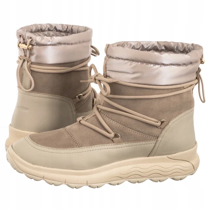 Boty Kotníkové Boty Dámské sněhule Geox D Spherica 4x4 Taupe D4626A Béžové