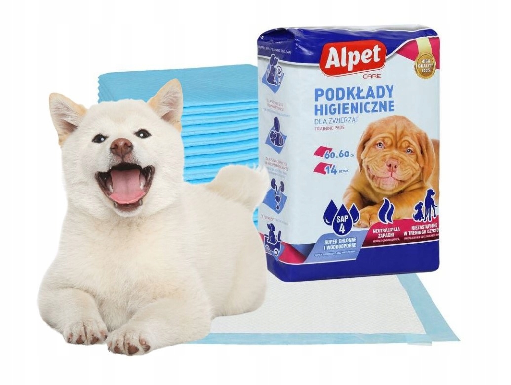 Levně Alpet Absorpční podložky na jedno použití 60x60 cm 100ks 12 Ks Bonus