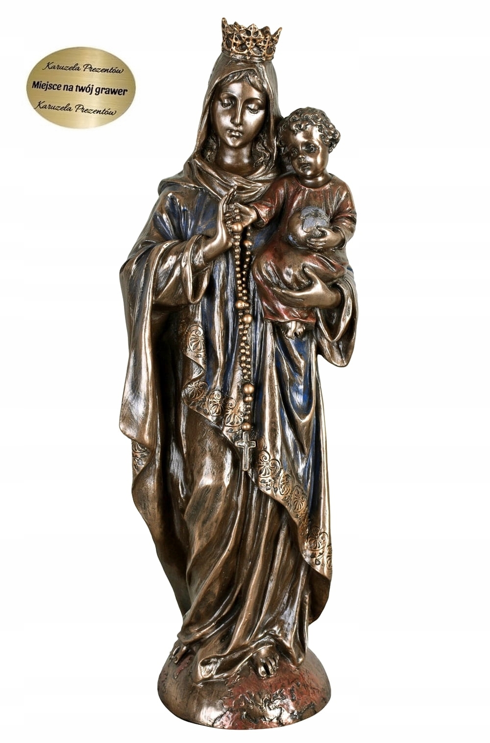 Matka Božská S Korunou Kráľovná S Dieťatkom Ježiš Darček Pre Veriacich