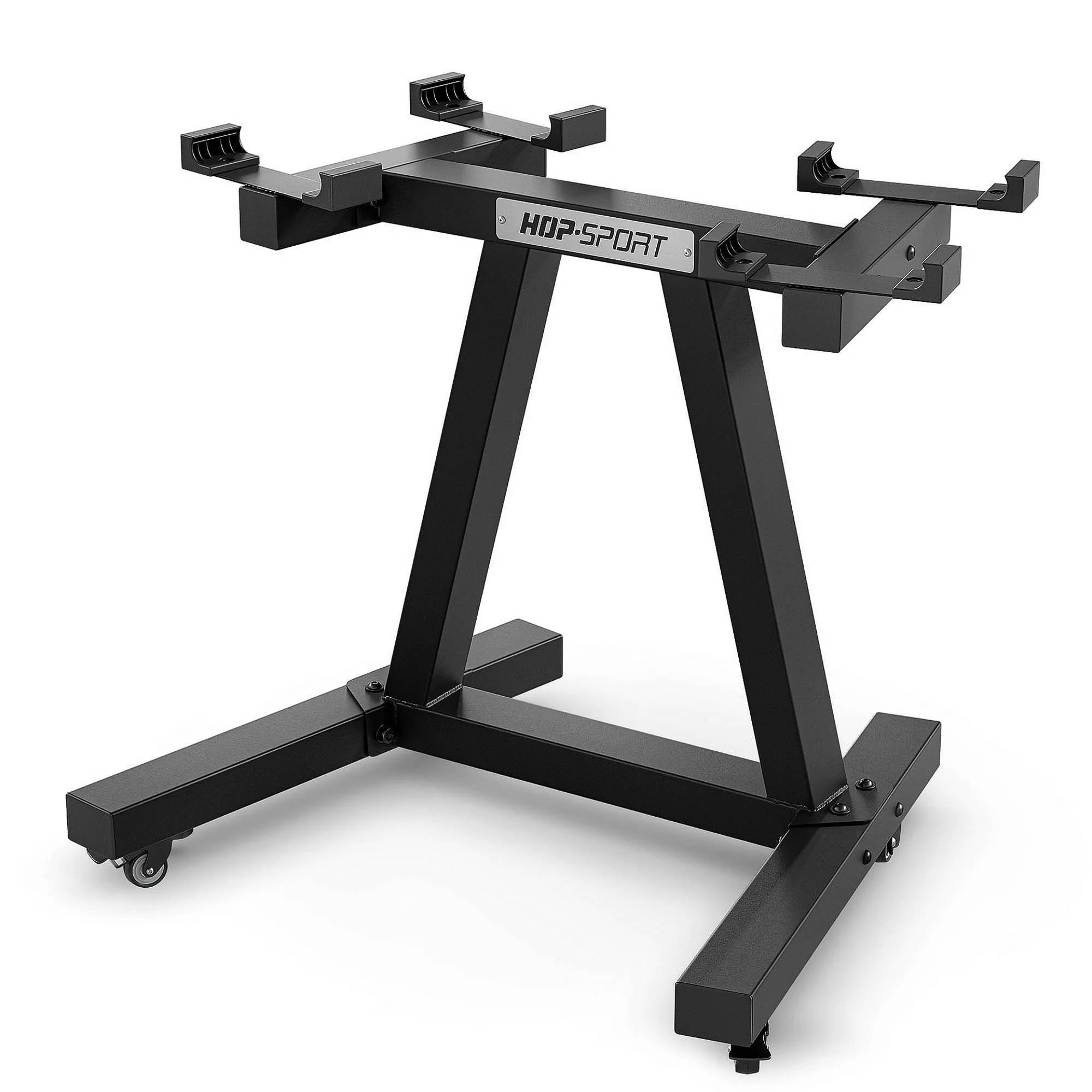 Stojak na hantle regulowane do 150kg z kółkami przenośny mobilny wytrzymały