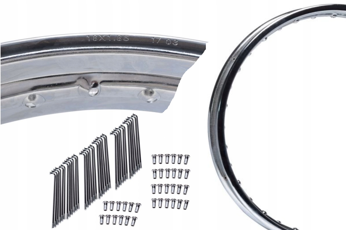 OBRĘCZ KOŁA FELGA WSK SHL 18 X1.85 splot pojedyncz