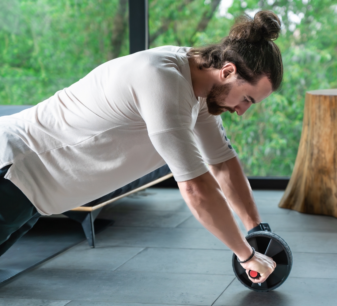 DrFit SOLIDNE MOCNE KÓŁKO DO ĆWICZEŃ BRZUCHA ABS Materiał dominujący tworzywo sztuczne