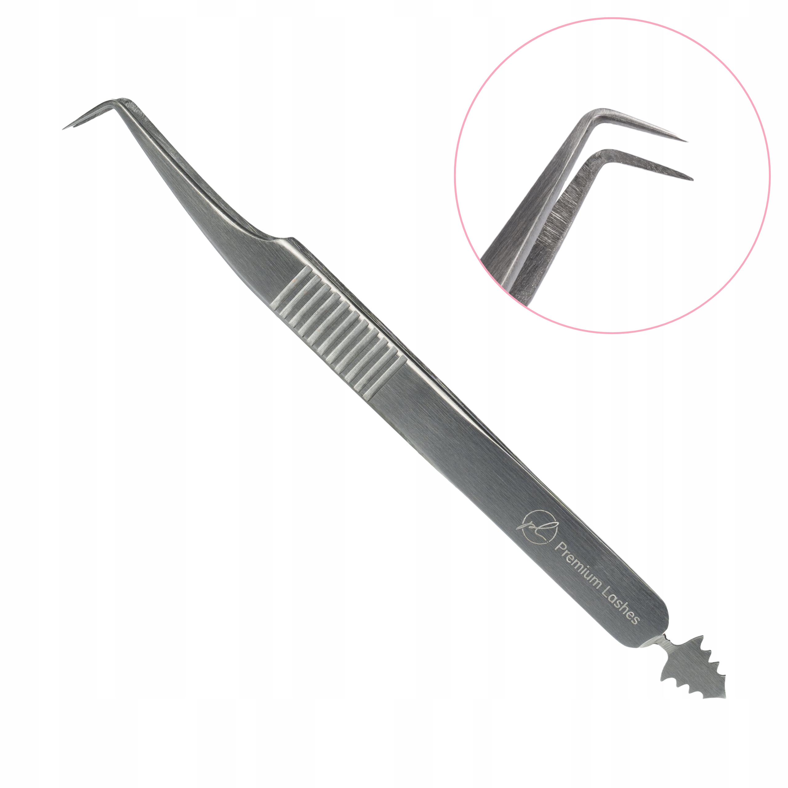 Pinzeta na řasy Zakřivená Typ L 80° Dvoupinová Pro Expert Premium Lashes
