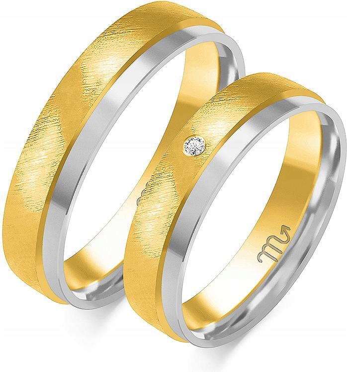 Zlatý snubní prsten pro novomanžele 14K 585 vel. 17 18 19 pro muže s gravírováním