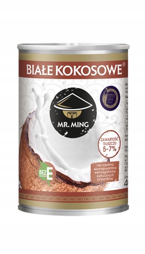 

Białe kokosowe mleczko 5-7% 400ml Mr. Ming