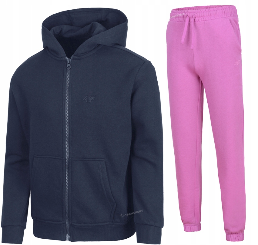 4F Ocieplany Dziewczęcy Dres Komplet Bluza Spodnie rozm 134