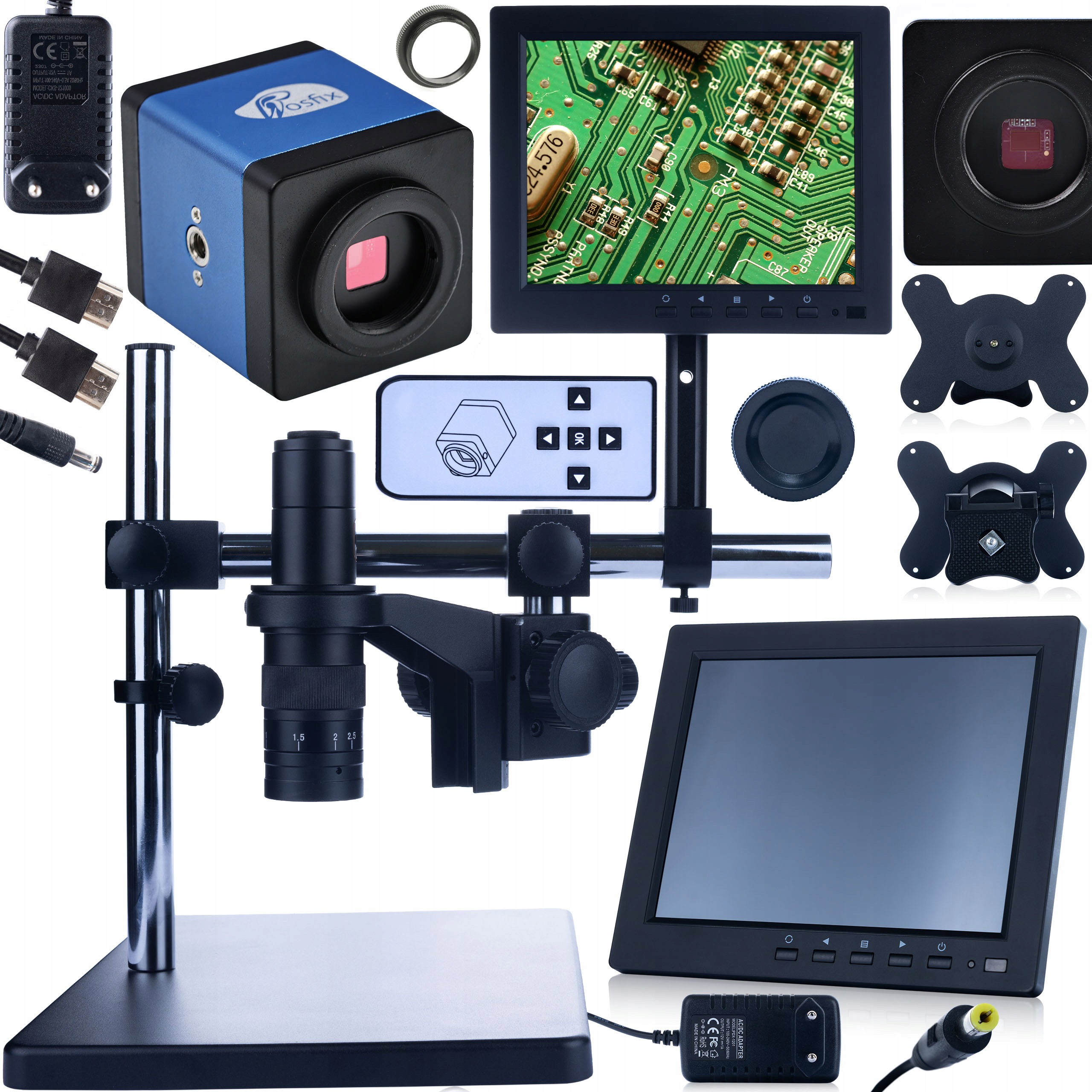 Digitální Mikroskop Earth Pro Nastavitelné Rameno MCEP-0.5X-PZRR Pro Elektroniku