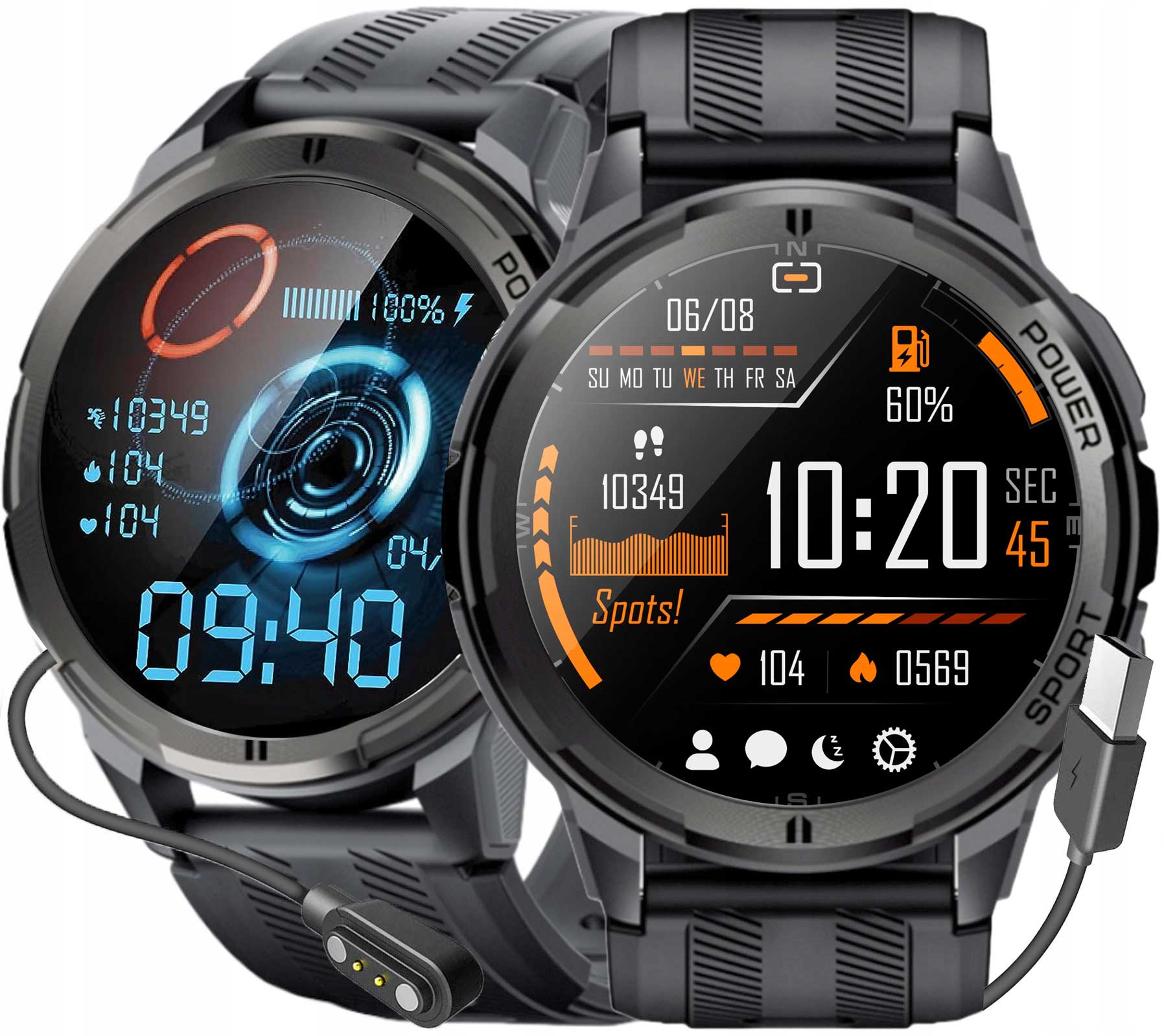 Chytré Hodinky Pánské Hodinky Rubicon menu Pl Always On Display 410mAh Hovory Sms