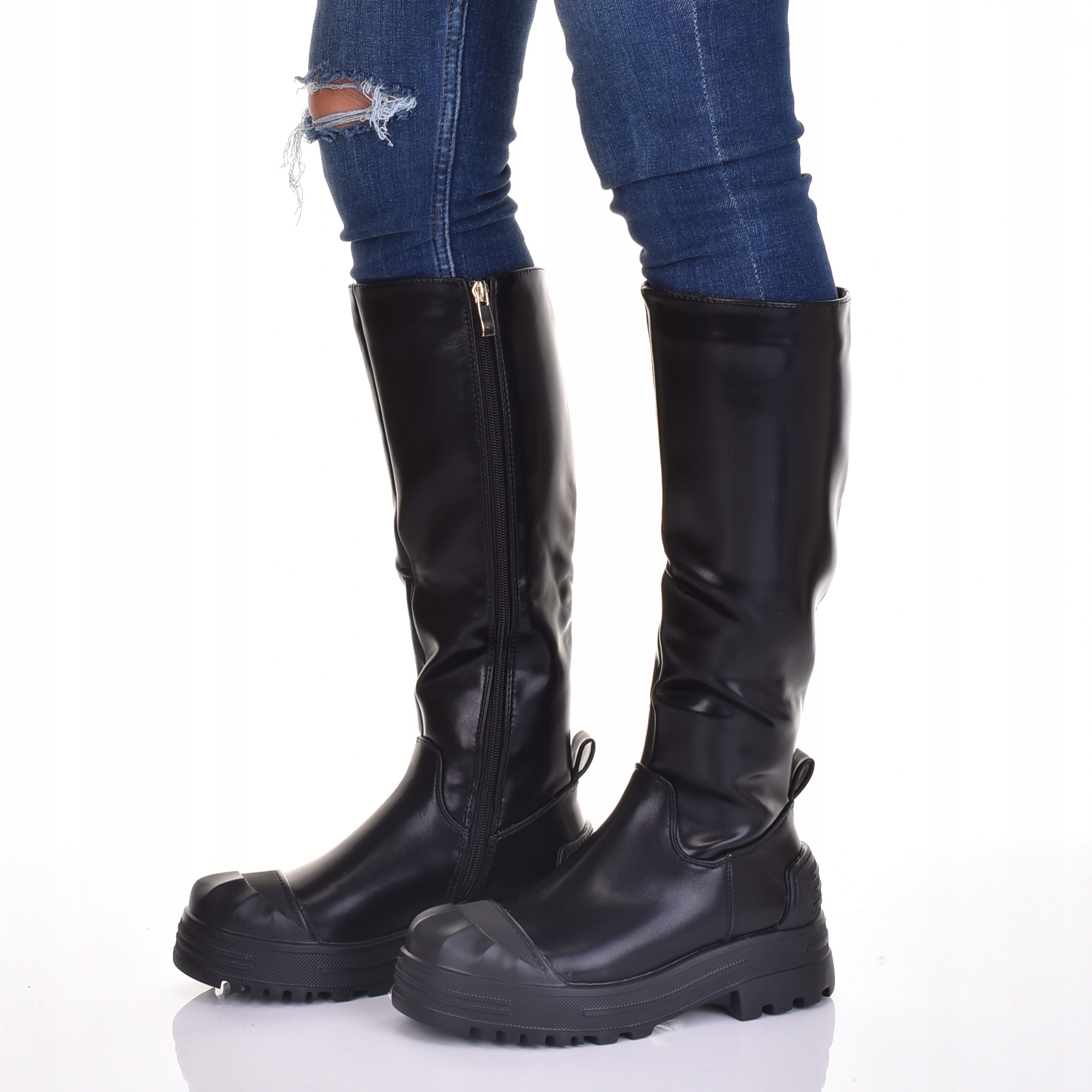 KOZAKI BUTY DAMSKIE OBUWIE DAMSKIE NA GRUBEJ PODESZWIE Rozmiar 38