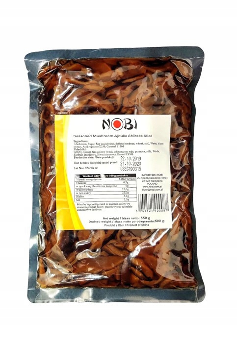 

Marynowane cięte grzyby Ajituke Shiitake 550 g