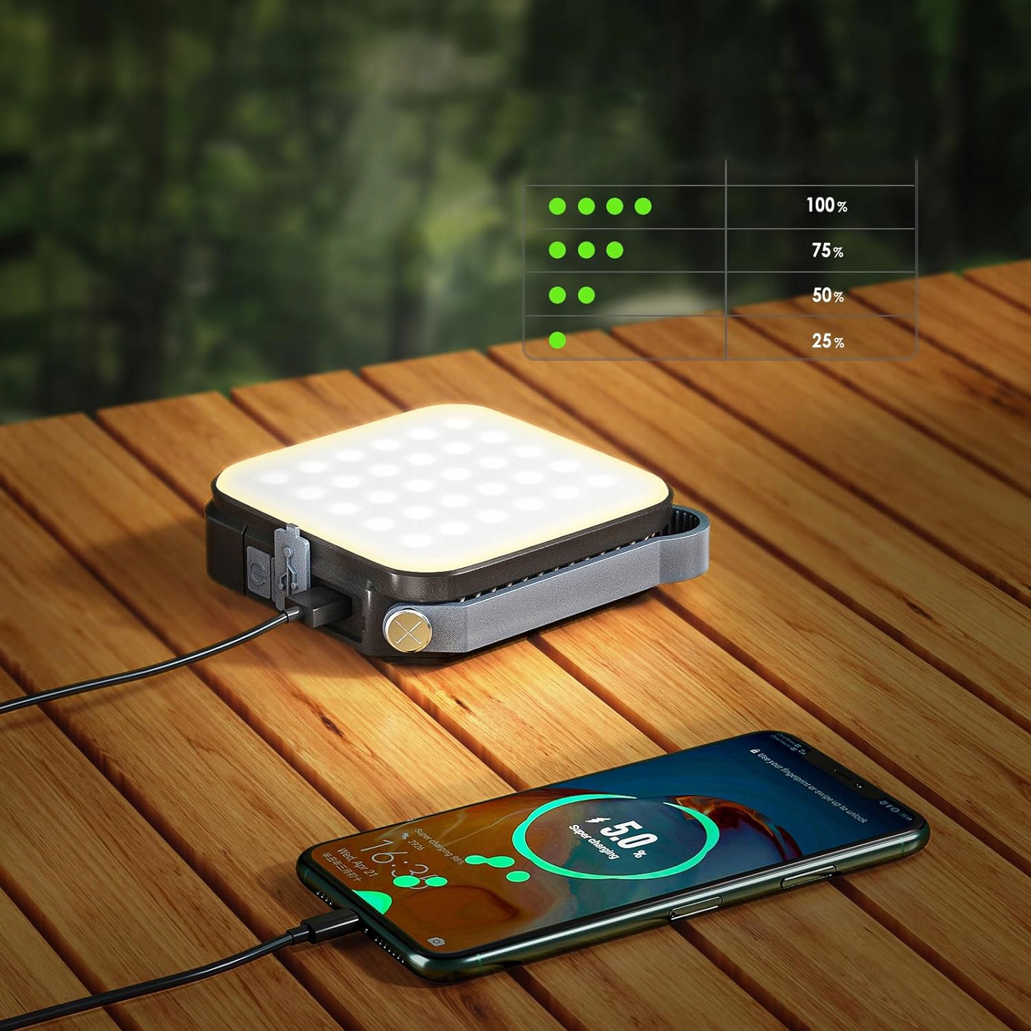 LAMPA KEMPINGOWA LED POWERBANK SOLARNA AKUMULATOROWA LATARNIA TURYSTYCZNA Marka bez marki