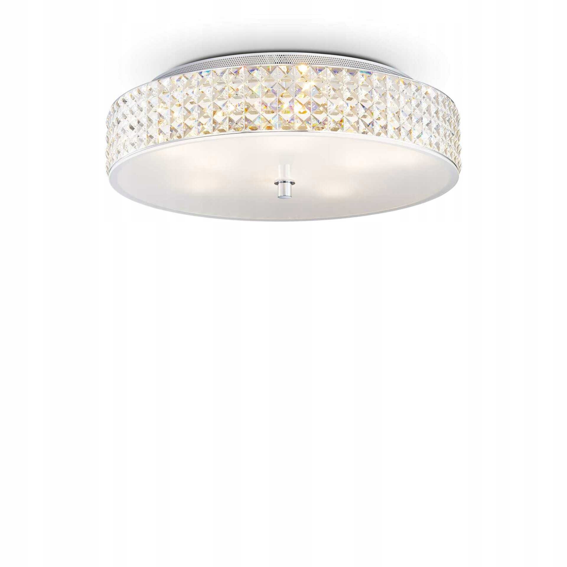 Stropné svietidlo Ideal Lux Roma PL9 chróm 9x40W G9 kov/krištáľ
