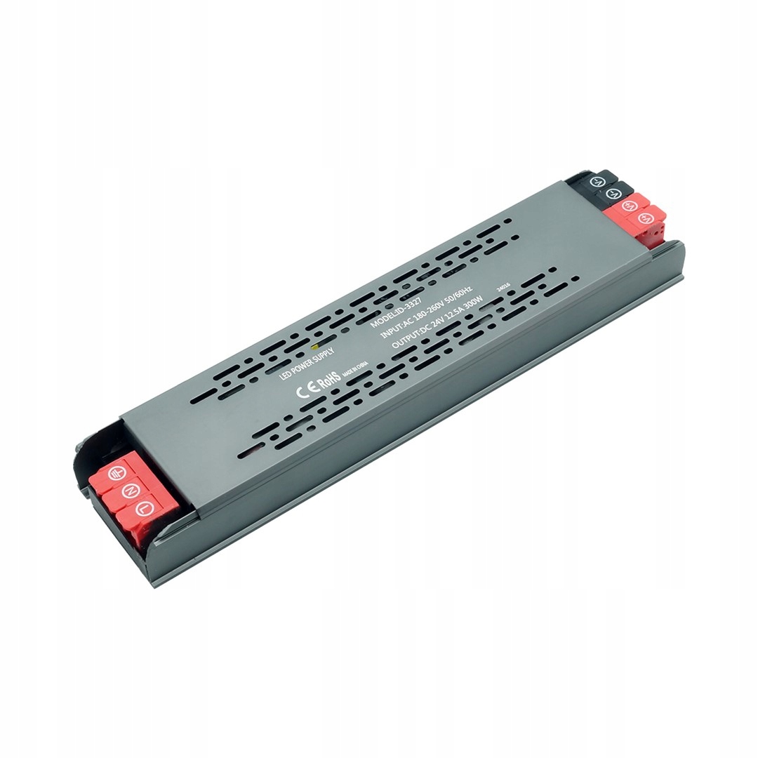 Zasilacz Ultra Slim Pro 300W 24V 12.5A Transformator Do Taśm Led Opraw