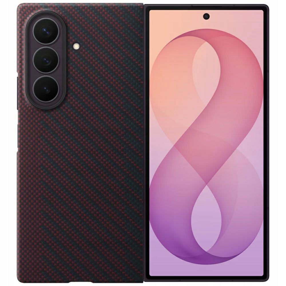 Puzdro Samsung Carbon Magnet pre Galaxy Z Fold8 Ultra červené
