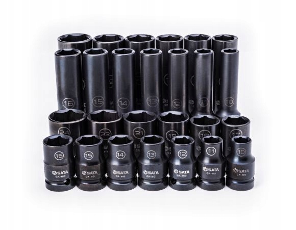 ZESTAW 26 NASADEK UDAROWYCH CIENKOŚCIENNYCH STD.+DŁUGICH 1/2" METRYCZNYCH Kod producenta ST34399T