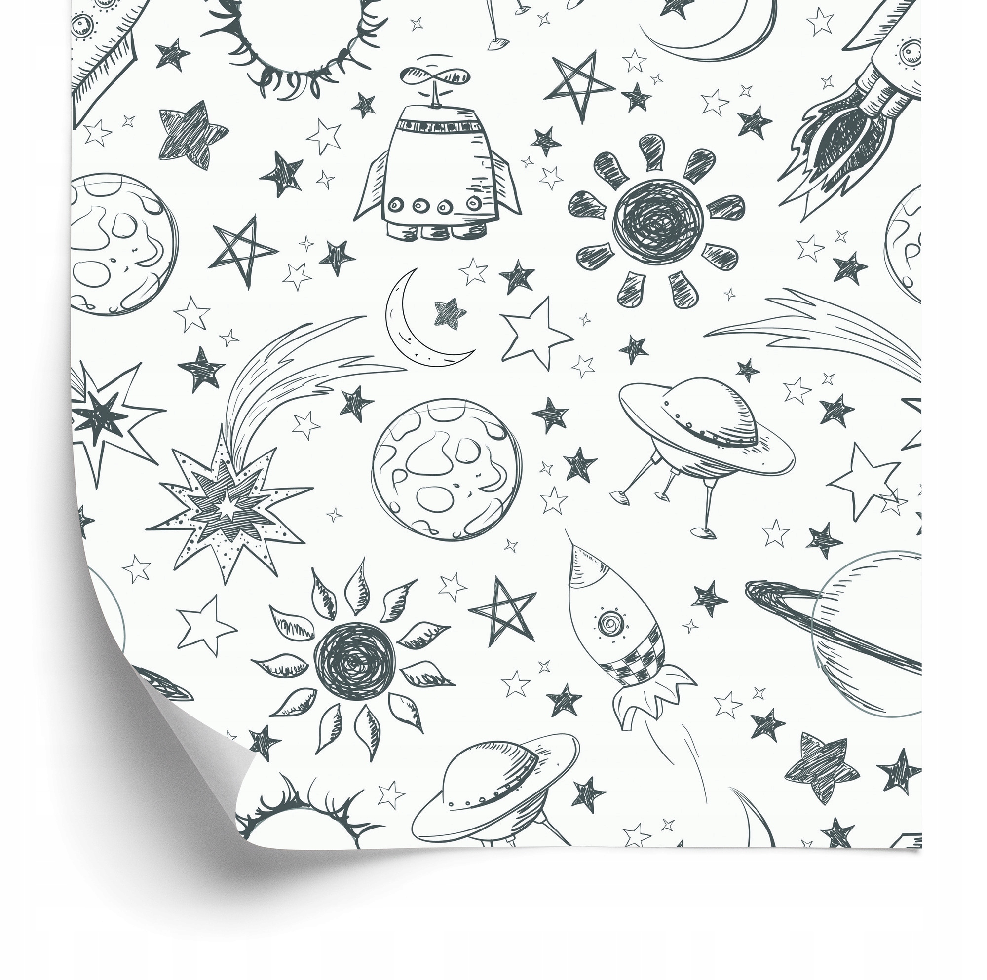 Tapeta Čiernobiela Galaxia 50x1000 cm