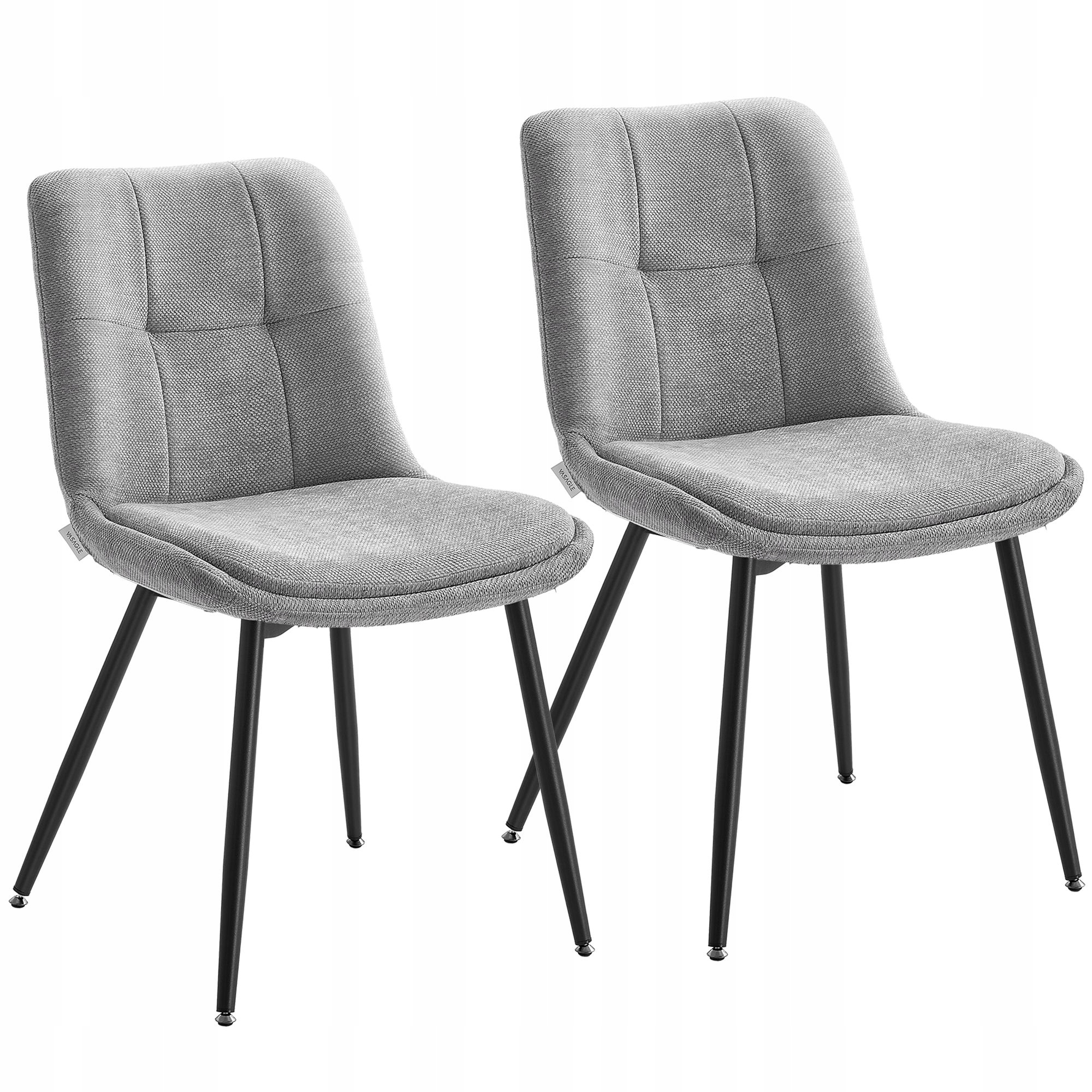 Jedálenské Stoličky 2 Ks, Čalúnené, Moderné, Ergonomické, Sivé