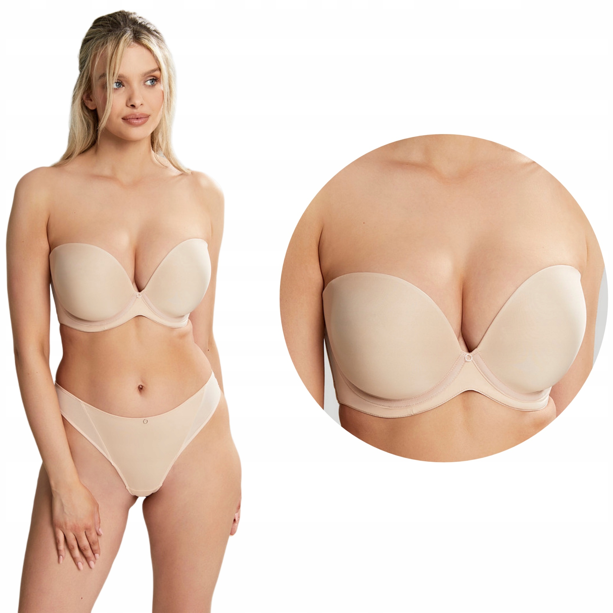 Cleo by Panache Faith Moulded Strapless Bra Latte podprsenka 75K 34H
