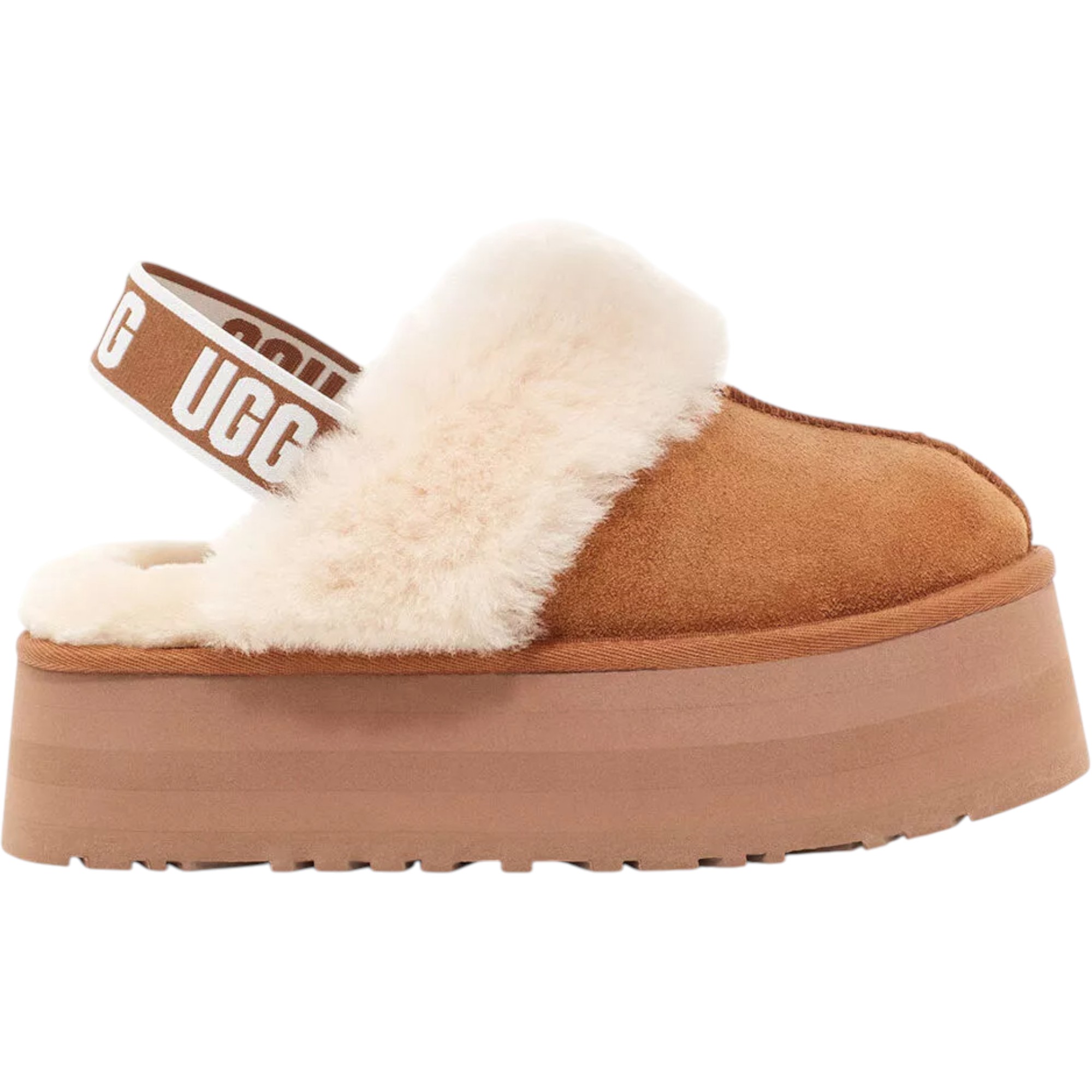 Dámské papuče Ugg Funkette 1113474-CHE hnědé semišové lifestyle 36