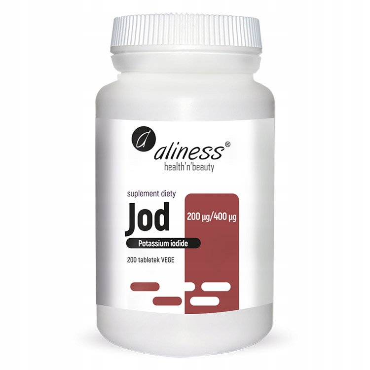 

Aliness Jodek Potasu Jod 200 tabletek 400 porcji