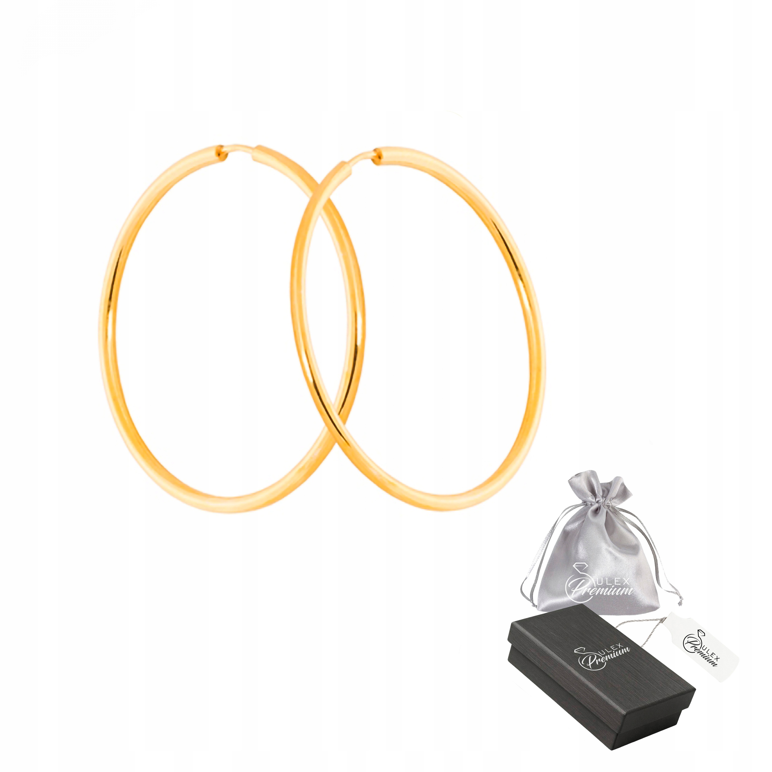 Náušnice stříbro ryzost 925 Elegantní Kola Pozlacené Lesklé pro ni 4,0 cm