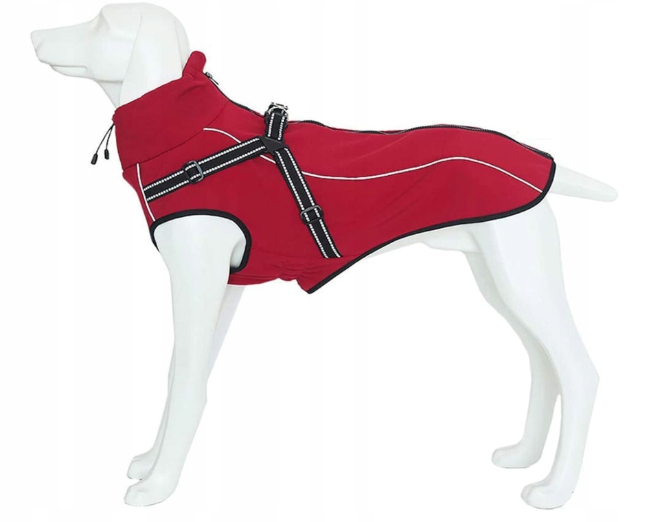 Levně Bunda Morezi pro psy s vysokým límcem – červená, Velikost S
