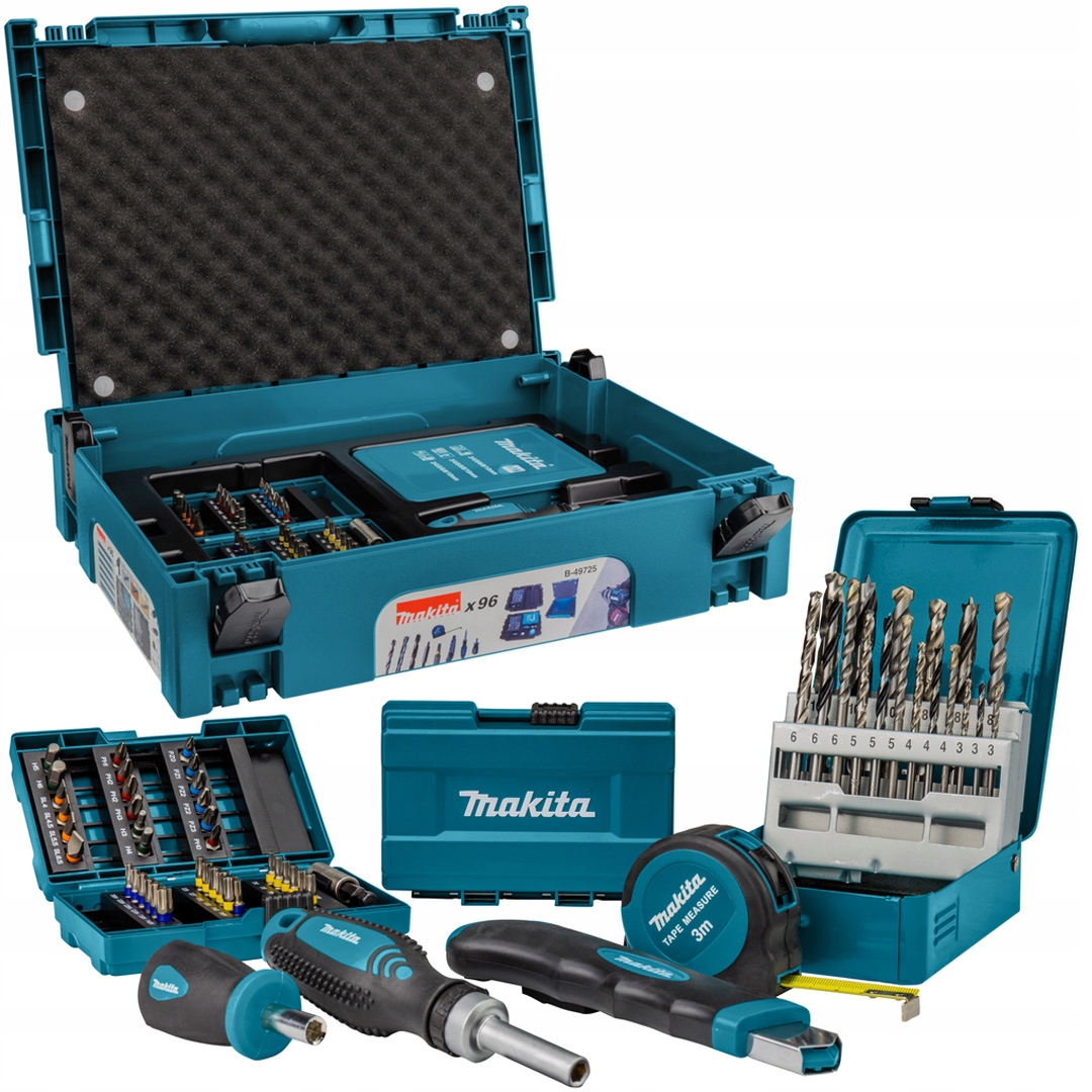Sada bitů vrtáků 96 ks Makpac Makita B-49725