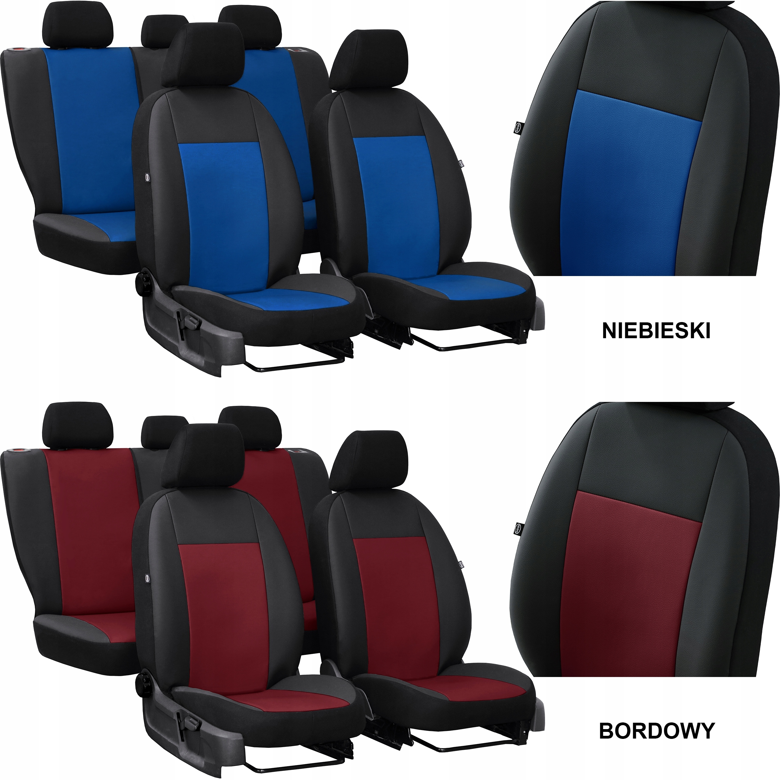 SKÓRA POKROWCE MIAROWE SAMOCHODOWER KOMPLET NA FOTELE DO Infiniti QX70 Model Pelle