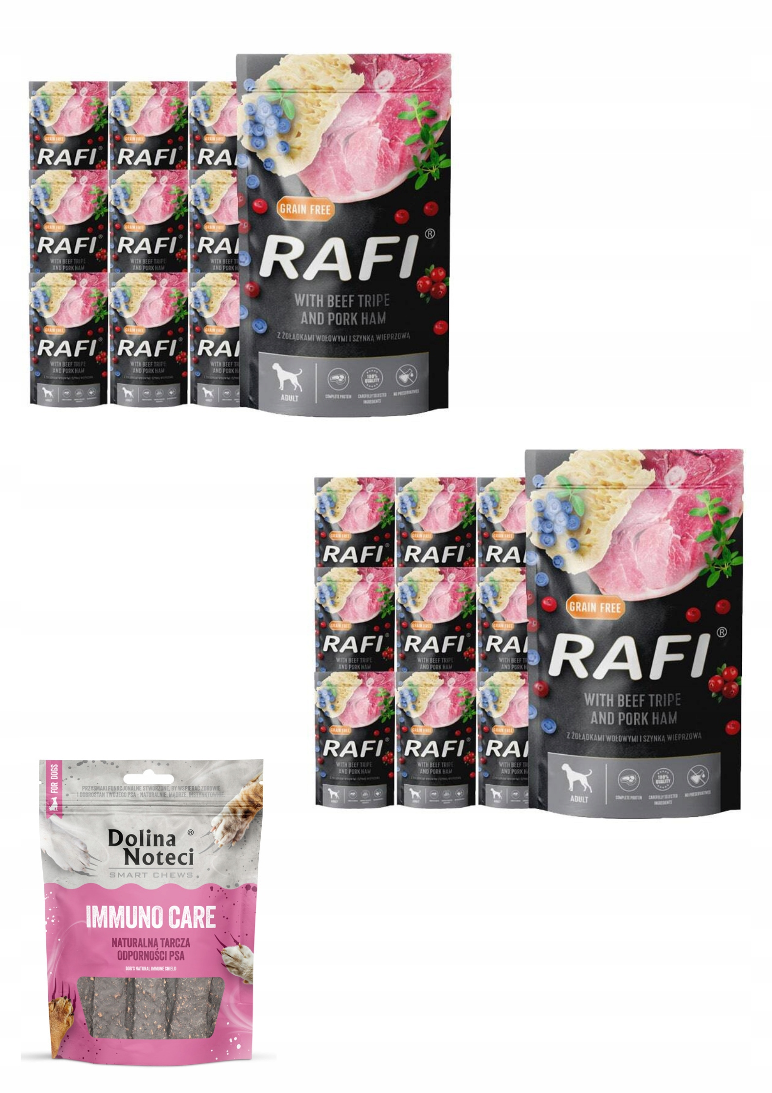 Rafi mokra karma saszetka 20x500g Żołądki Immuno Care