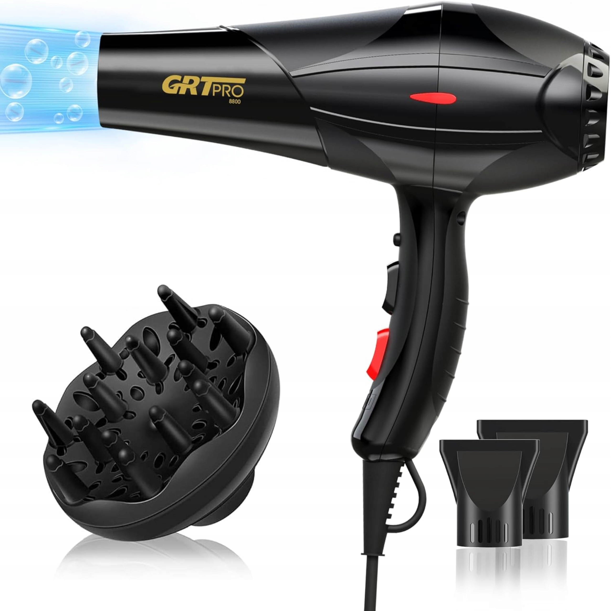 Fén Vlasů Grt Pro 8800 2400W Ionová Difuzér 2 Nástavce Silná