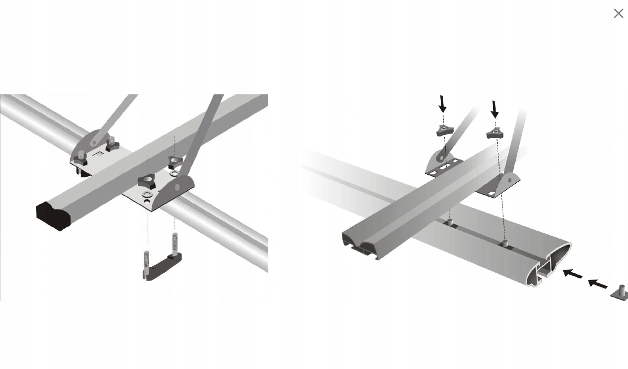 4x BAGAZNIK DACHOWY NA ROWER UCHWYT ROWEROWY TOUR Color silver